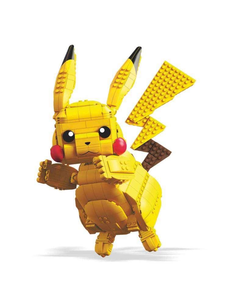 Mattel Mega Construx Wonder Builders Pokemon Pikachu Jumbo - Figura da costruzione - Dimensioni 33 cm circa. - 825 pezzi