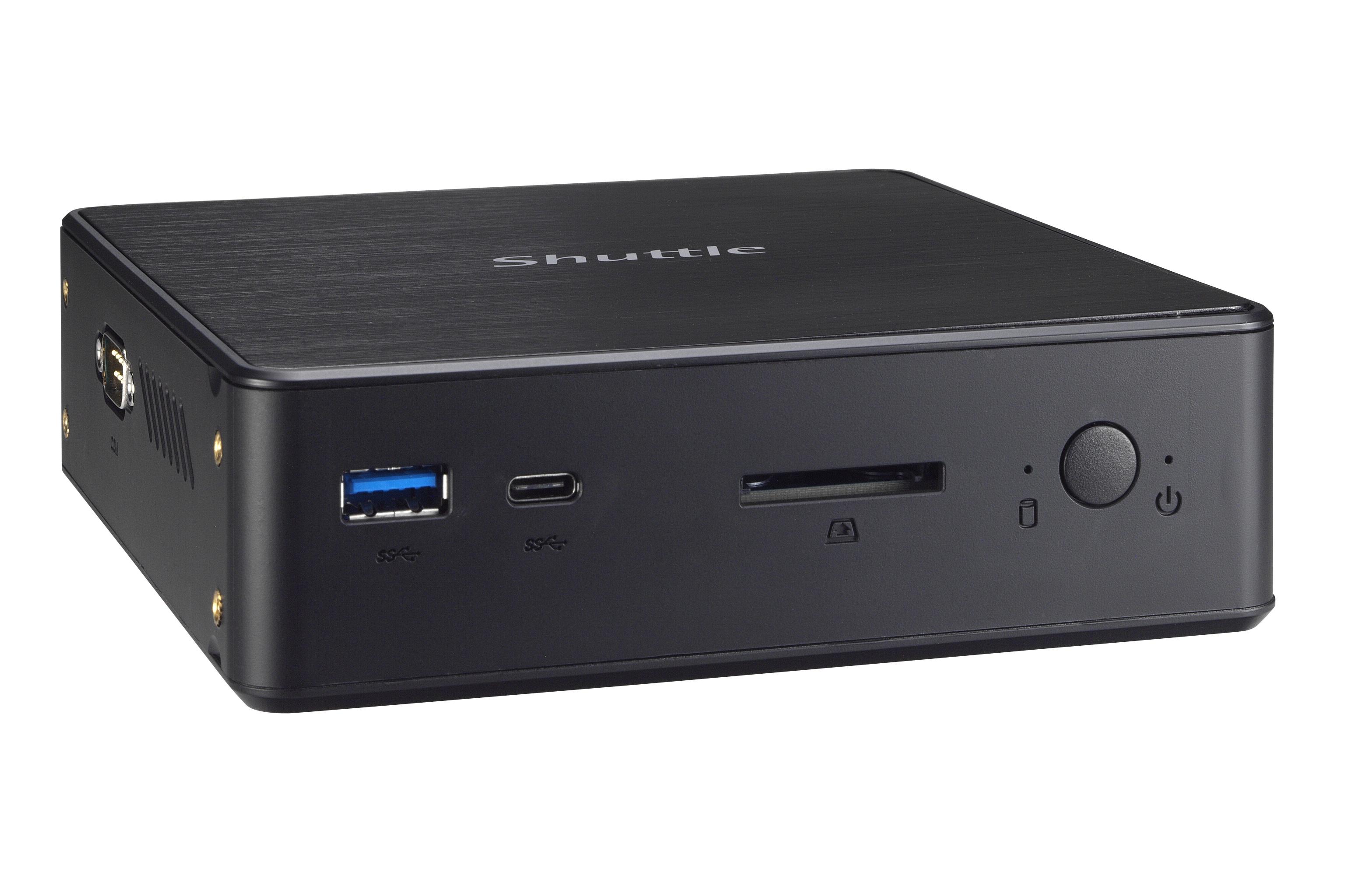 Shuttle NC10U7 barebone per PC/stazione di lavoro Nero i7-8565U Intel SoC BGA 1528 1,8 GHz