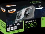 INNO3D GeForce RTX 5060 Twin X2 OC NVIDIA 8 GB GDDR7 (Inno3D GeForce RTX 5060 TWIN X2 OC Gra)