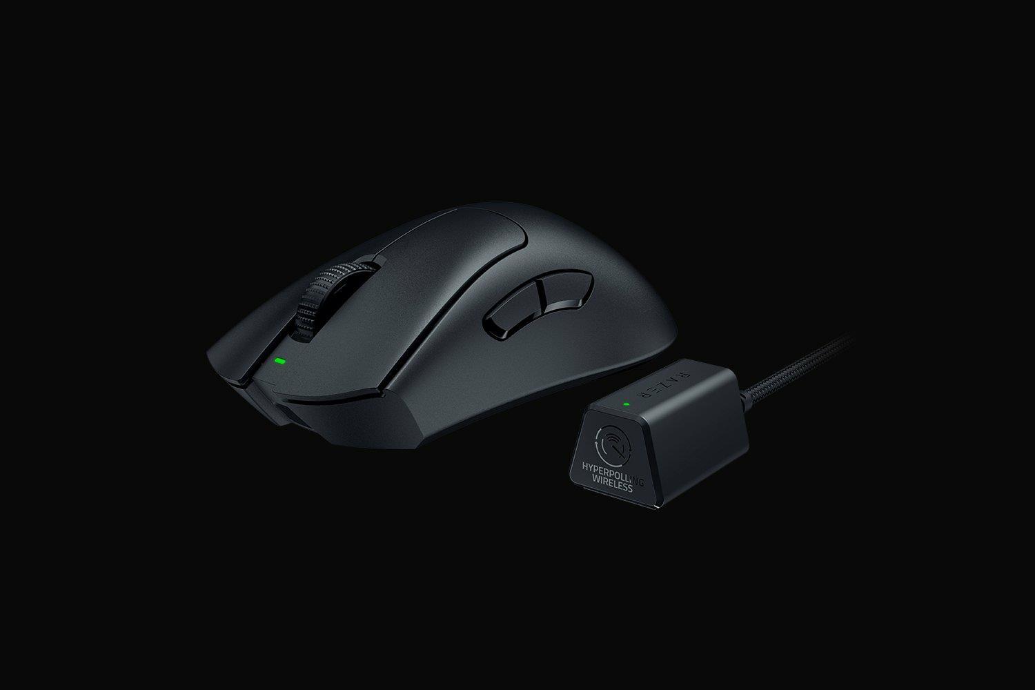 Razer DeathAdder V3 Pro mouse Mano destra RF Wireless USB Type-C Ottico 30000 DPI (RAZER DEATHADDER V3 PRO DONGLE)