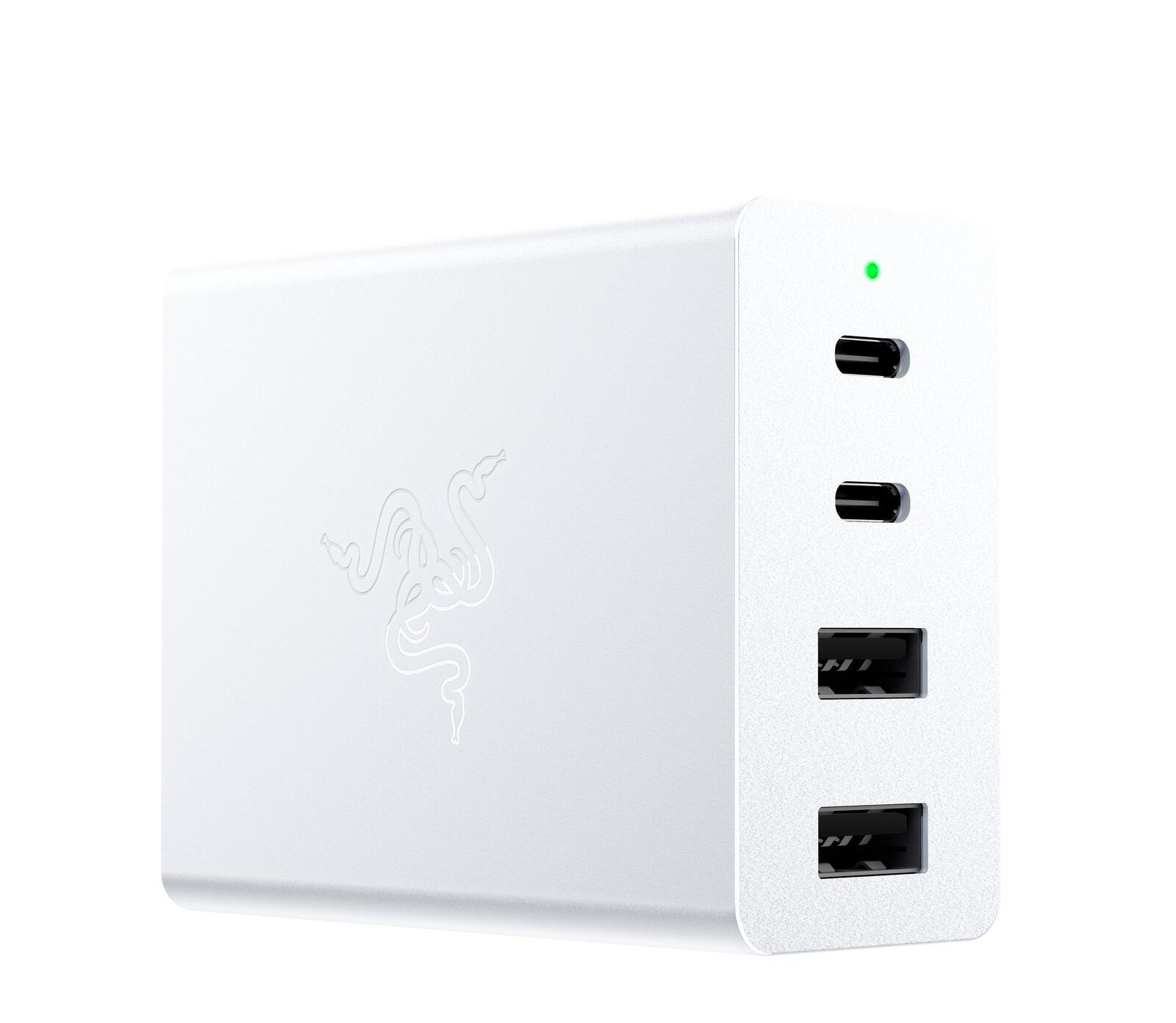 Razer RC21-01700200-R3M1 Caricabatterie per dispositivi mobili Bianco Interno (USB C 130W GAN CHARGER MERCURY)
