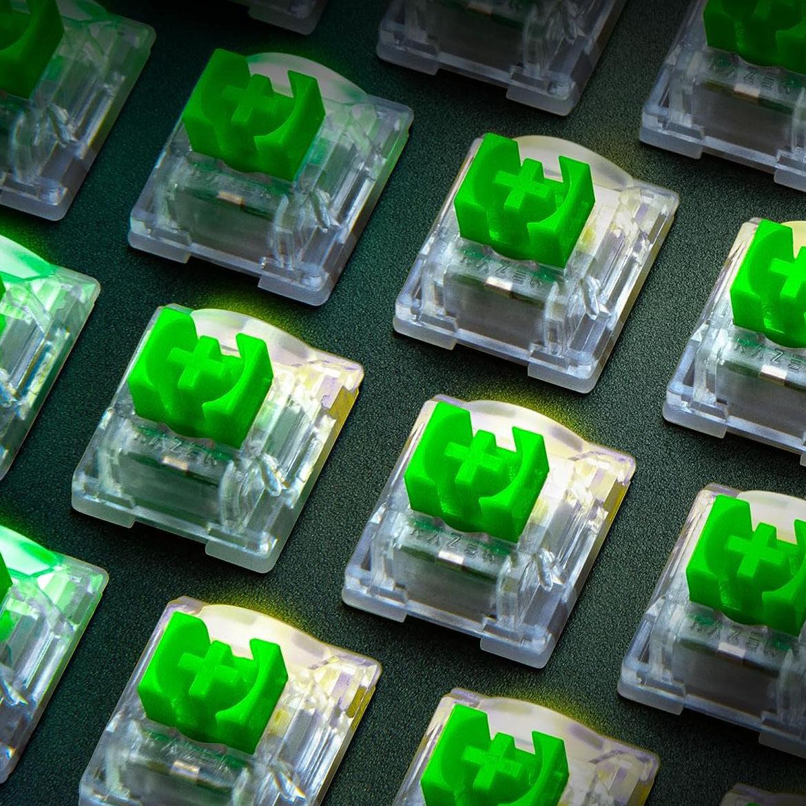 Razer RC21-02040200-R3M1 interruttore a chiave Verde Trasparente 36 pz (RAZER MECHANICAL SWITCHES GREEN CLICKY)