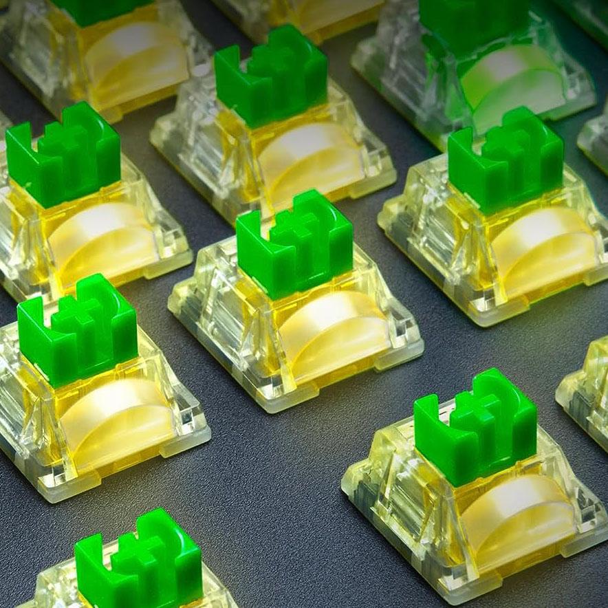 Razer RC21-02040200-R3M1 interruttore a chiave Verde Trasparente 36 pz (RAZER MECHANICAL SWITCHES GREEN CLICKY)