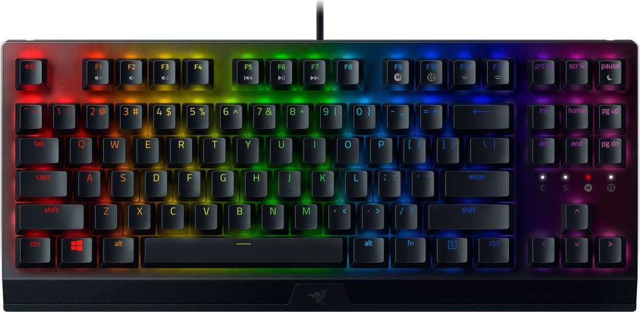 Tastiera RAZER BLACKWIDOW V3 Tenkeyless (interruttore verde meccanico cablato USB layout tedesco RGB)