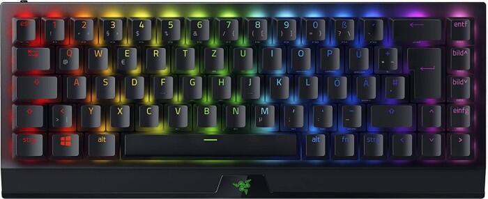 Tastiera Razer Blackwidow V3 Mini Hyperspeed (interruttore giallo meccanico Bluetooth 24 GHz USB layout tedesco)