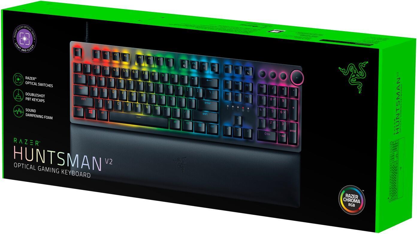 Tastiera Razer Huntsman V2 (facendo clic su Switch Optical Wired USB Layout tedesco RGB)