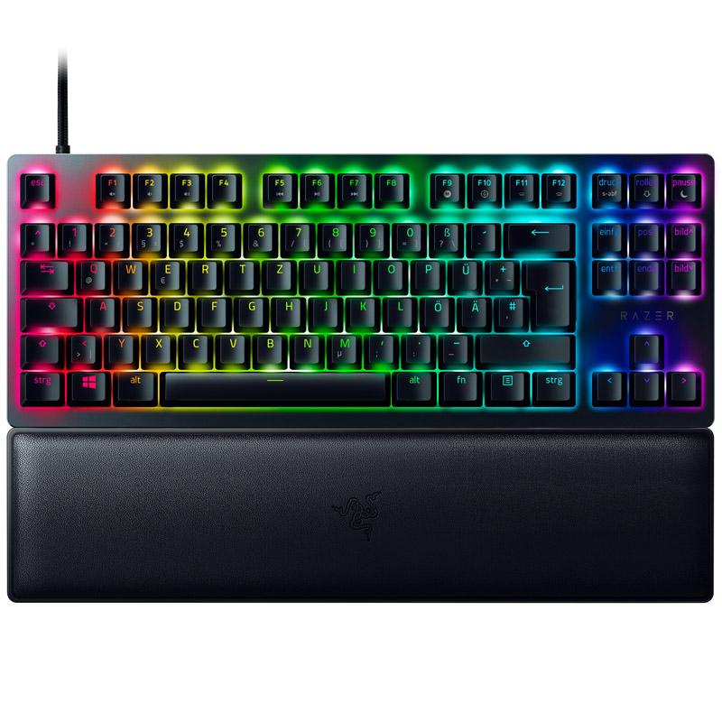 Tasta Tenkeyless Razer Huntsman V2 (interruttore ottico lineare, cablato, USB, layout tedesco, RGB)