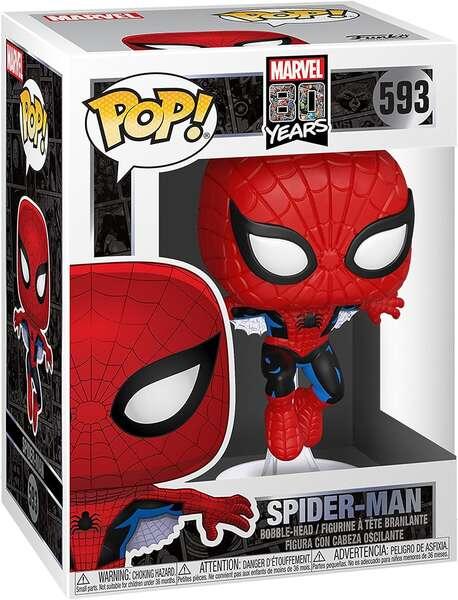 Funko Pop Marvel Spider-Man 80TH Prima Apparizione - Figura in vinile - Altezza 9 cm circa.