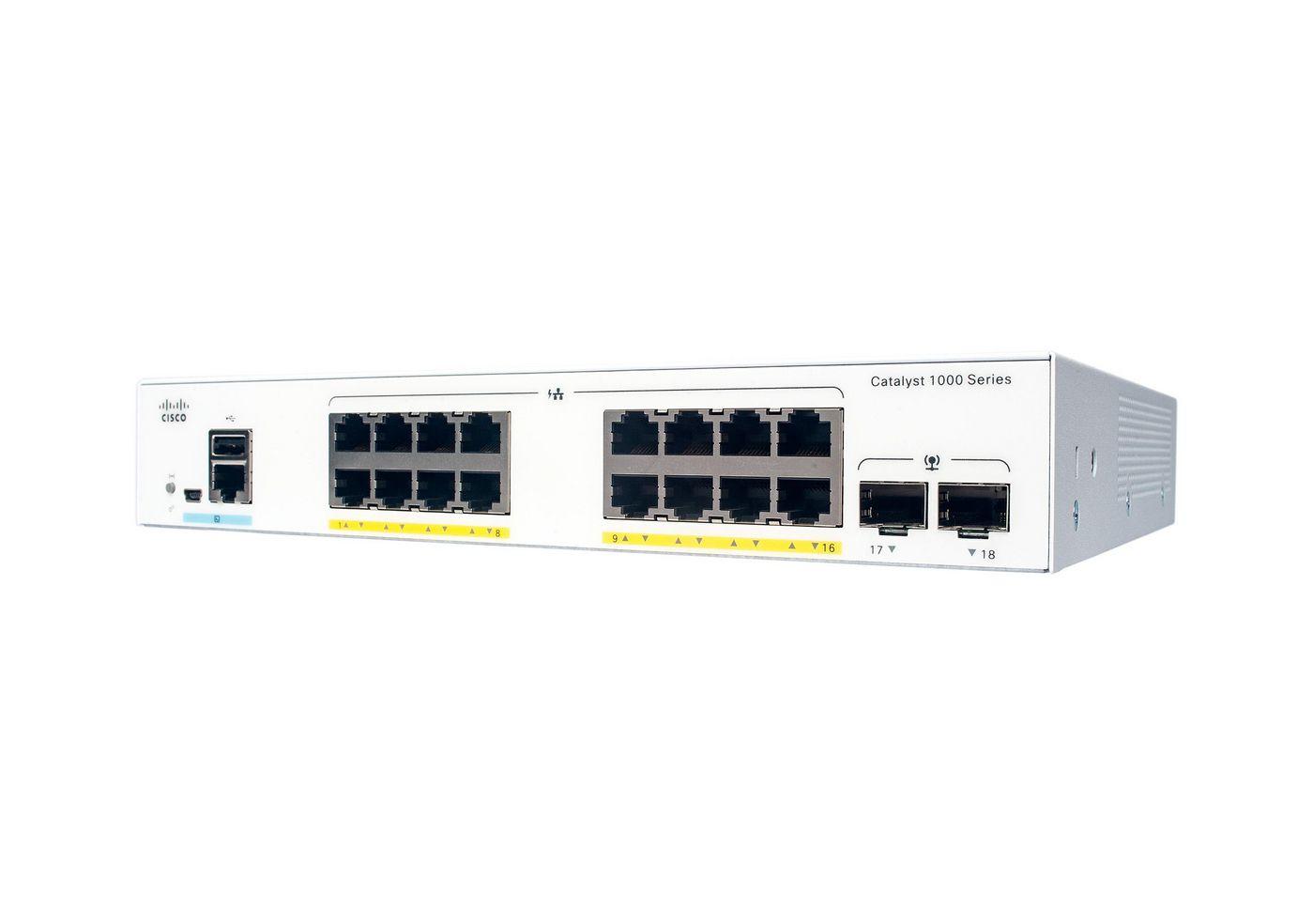Catalyst 1000 16port GE Full POE - 2x1G SFP
