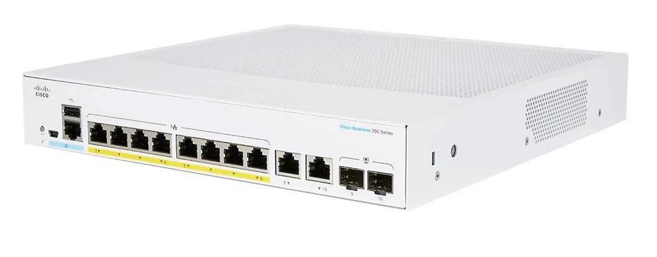 Cisco CBS250-8P-E-2G Switch 8x RJ45 1000Mb/s PoE 2x RJ45/SFP Combo 67W