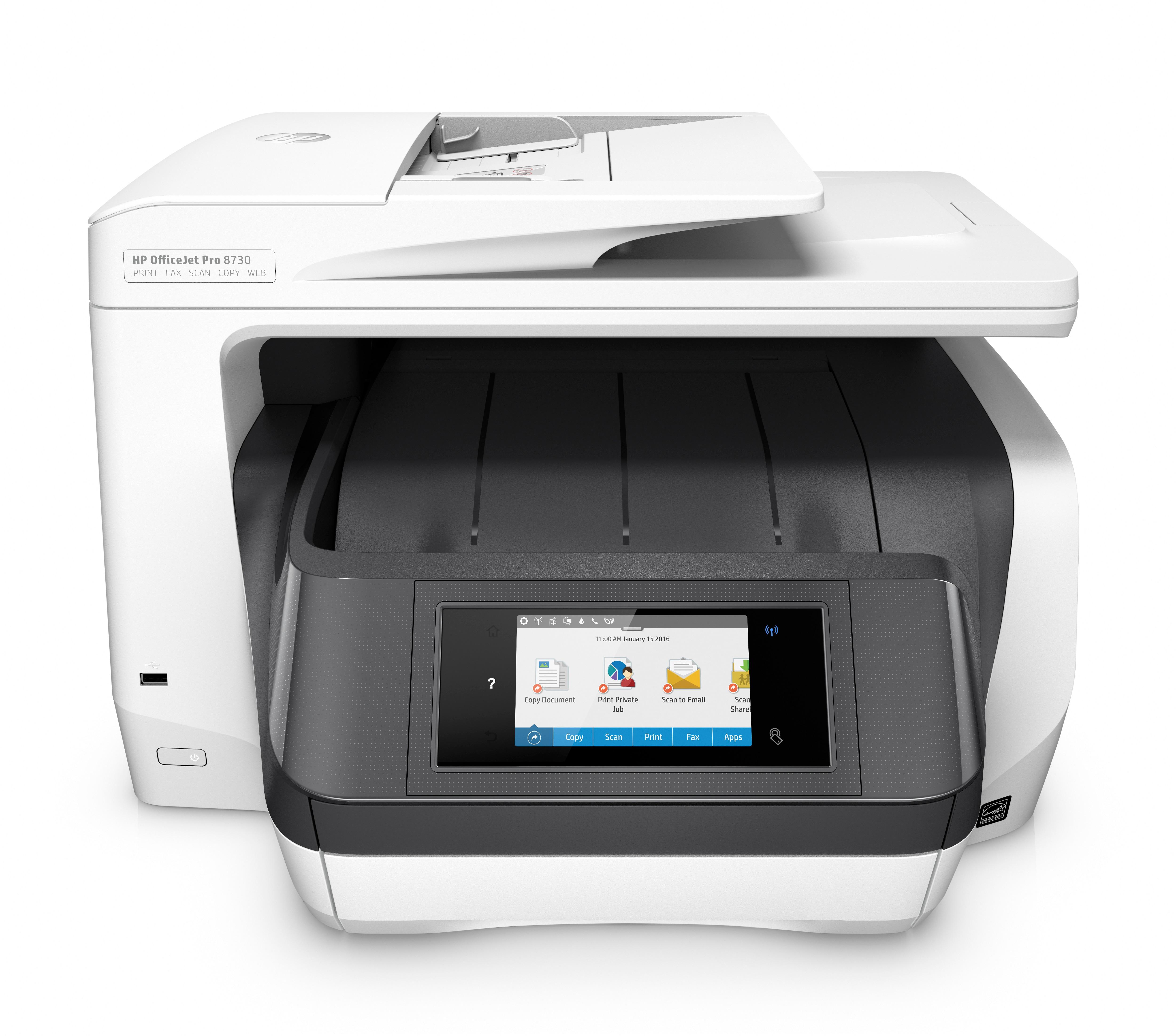 HP OfficeJet Pro Stampante All-in-One 8730, Colore, Stampante per Casa, Stampa, copia, scansione, fax, ADF da 50 fogli, stampa