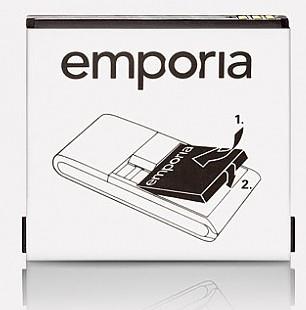 Emporia 1020mAh Li-Ion Batteria Nero