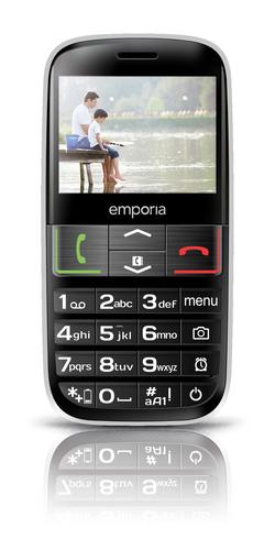 Emporia EUPHORIA 5,84 cm (2.3") 90 g Nero, Argento Telefono per anziani