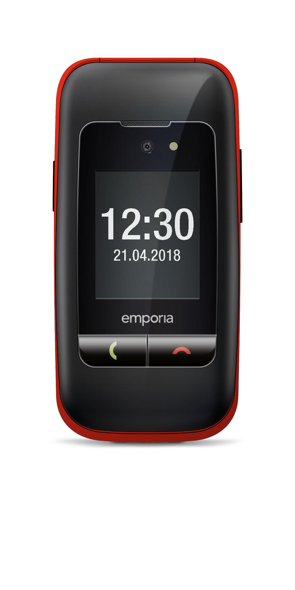 Emporia emporiaONE 61 cm (2.4") 80 g Nero Rosso Telefono per anziani