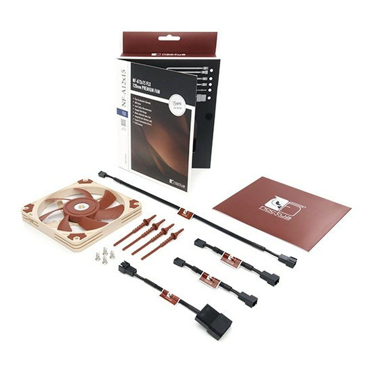 Noctua NF-A12x15 FLX Case per computer Ventilatore 12 cm Beige Marrone (Noctua NF-A12x15 FLX 120mm 1850RPM Fan)