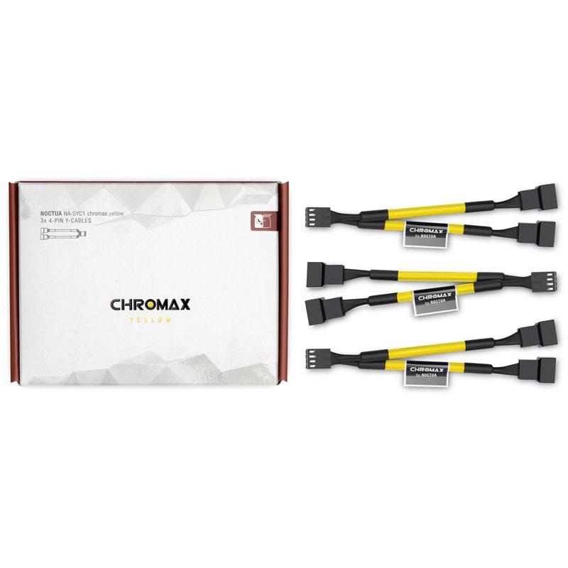 NA-SYC1 chromax.giallo Set cavi sdoppiatore a Y per ventole - giallo