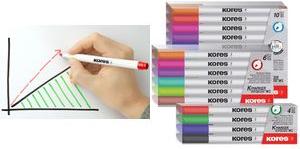 KORES M22841 MARKER 10 pezzi (E) Black Nero - Blu - Brown - Verde - Blu chiaro - Verde chiaro - Arancia - ROSA - ROSSO - VIOLET