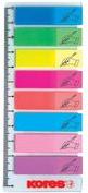Segnapagina Kores "Sign Here" - Pellicola 12 x 45 mm 8x 25 fogli di strisce colorate trasparenti con simbolo 'Sign Herre' - 1 p