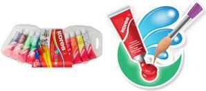 Kores Colore di temperatura "Tempera", 12 colori di plastica altamente pigmentati, tubi in alluminio miscelabili di 12 ml, 1 pe