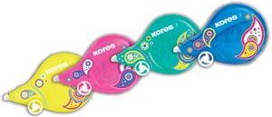 Kores Monopattino Monouso Paisley Correction Roller Ruote Assortite da 42 mm x 8 m Guidate per Correzioni Accurate Confezione d