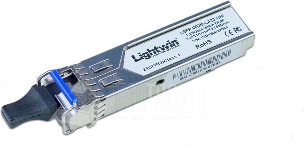 Lightwin WDM SFP 100Base-LX monomodale 20KM SFP/XFP compatibili HP (LSFP-WDM100-LA20-HP)