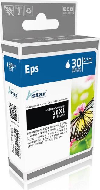 Astar - 87 ml - Nero fotografico - compatibile - cartuccia d'inchiostro (alternativa a Epson 26XL) - per Epson Expression Premi