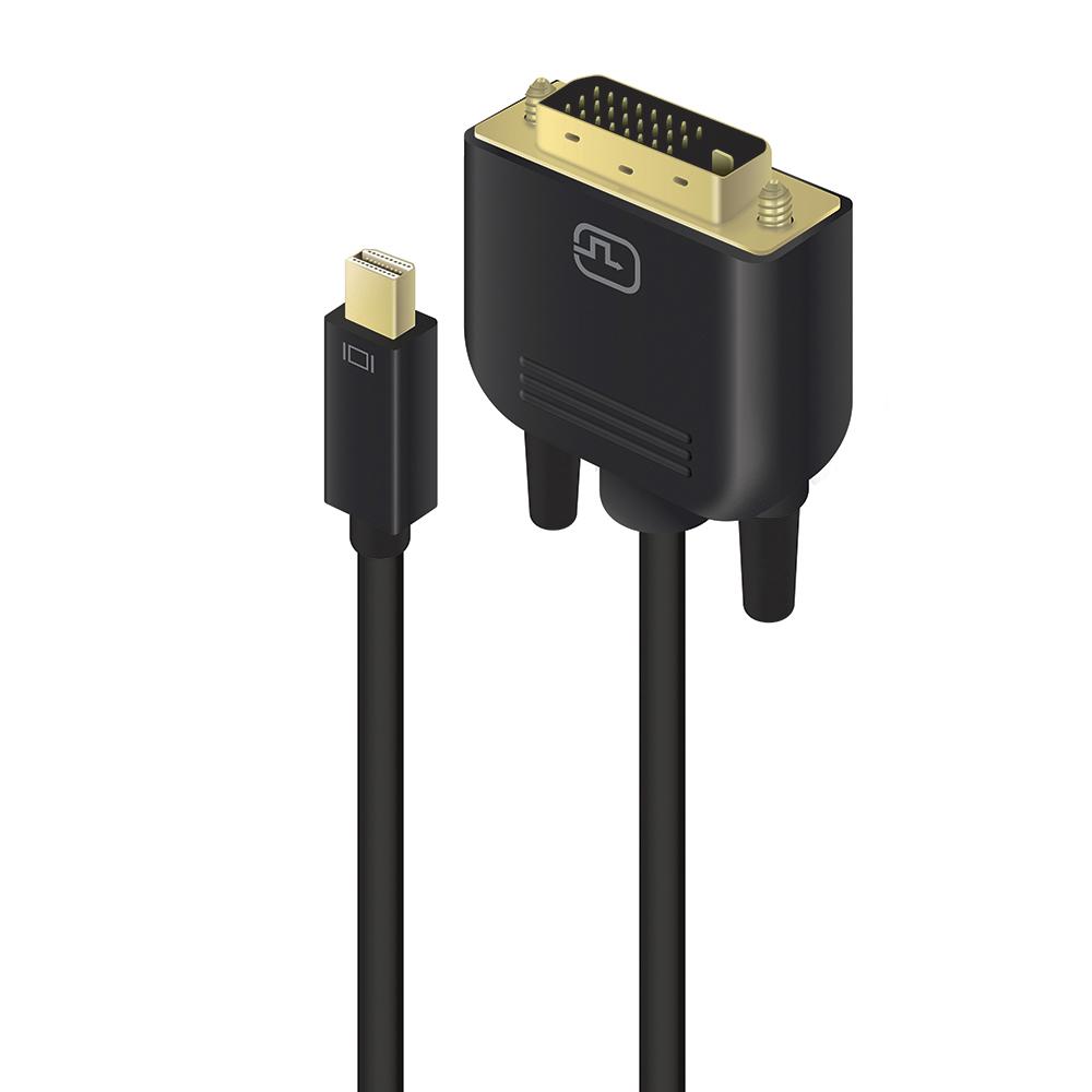 ALOGIC MDP-DVI-02-MM cavo di segnale 2 m Nero (ALOGIC SMARTCONNECT 2M MINI - DISPLAYPORT TO DVI-D CABLE - MAL)