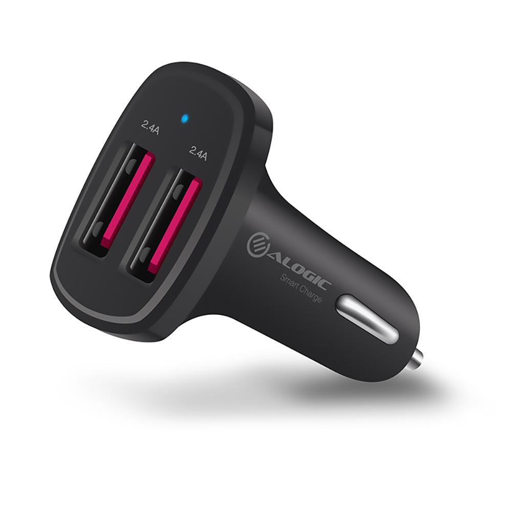 ALOGIC VC2A24 Caricabatterie per dispositivi mobili Universale Nero Accendisigari Auto