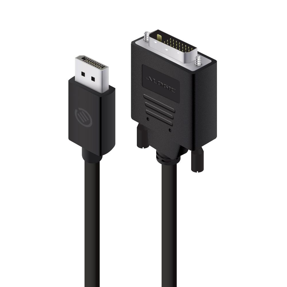 ALOGIC ELDPDV-01 cavo di segnale 1 m Nero (ALOGIC 1M DISPLAYPORT TO DVI - CABLE - MALE TO MALE - ELEMENTS)