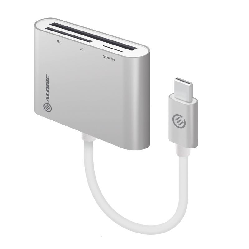 ALOGIC VPLUCMCR lettore di schede USB 3.2 Gen 1 (3.1 Gen 1) Type-C Argento