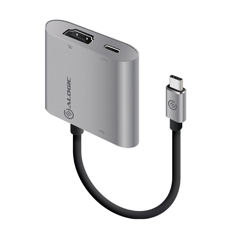 ALOGIC VPLUCHDACH-SGR replicatore di porte e docking station per laptop Cablato USB 3.2 Gen 1 [3.1 Gen 1] Type-C Grigio (ALOGIC