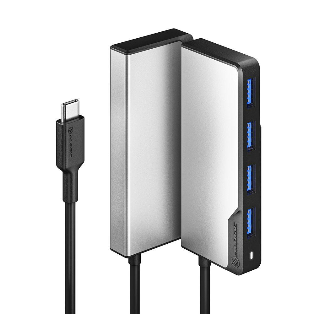 ALOGIC UCFUUA-SGR hub di interfaccia USB 3.2 Gen 1 (3.1 Gen 1) Type-C 5000 Mbit/s Nero, Argento