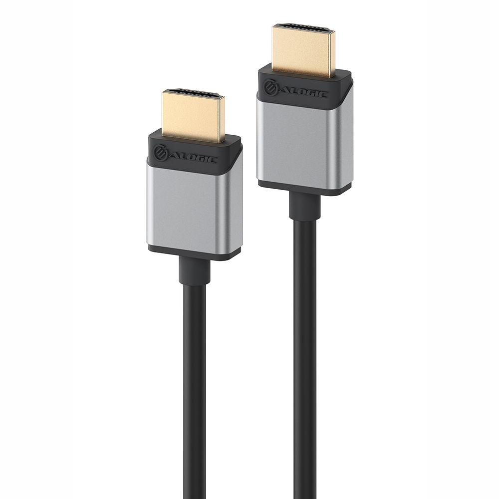 ALOGIC SSULHD02-SGR cavo HDMI 2 m HDMI tipo A Standard Nero (ALOGIC SLIM SUPER ULTRA HDMI TO - HDMI CABLE - MALE TO MALE -2M UP)
