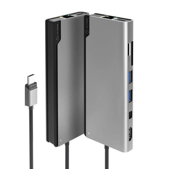 ALOGIC ULDPLSV2-SGR replicatore di porte e docking station per laptop Cablato USB 3.2 Gen 1 3.1 Gen 1 Type-C Nero Grigio (USB-C
