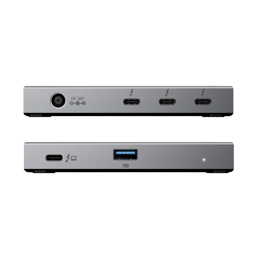 ALOGIC TB4H3TB hub di interfaccia Thunderbolt 4 40000 Mbit/s Nero, Grigio
