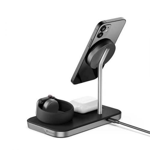 ALOGIC MSP31CS15W Caricabatterie per dispositivi mobili Auricolare Smartphone Orologio intelligente Nero USB Carica wireless Ri