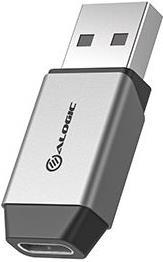 ALOGIC ULACMN-SGR adattatore per inversione del genere dei cavi USB-A USB-C Mini Nero Argento (ULTRA MINI USB-A TO USB-C - ADAP