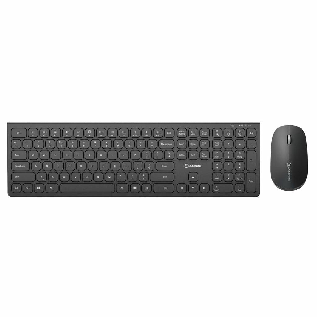 ALOGIC ASKBT3WC-UK tastiera Mouse incluso Casa/ufficio RF senza fili Bluetooth QWERTY Inglese UK Nero