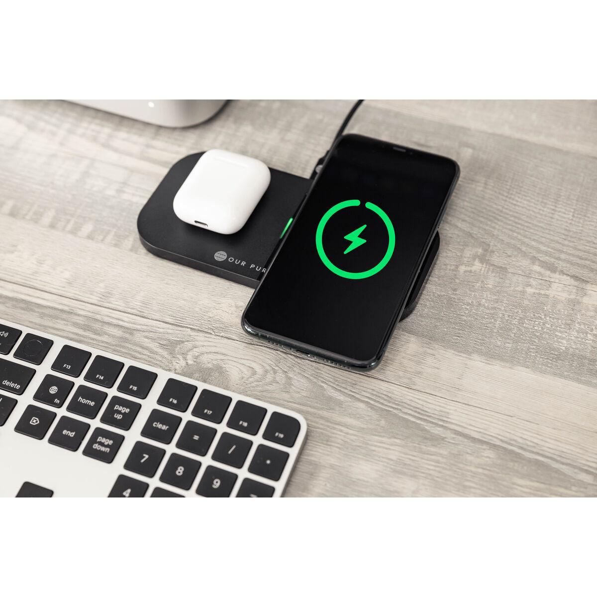 Our Pure Planet OPP131 Caricabatterie per dispositivi mobili Smartphone Nero dC Carica wireless Ricarica rapida Interno (WIRELE