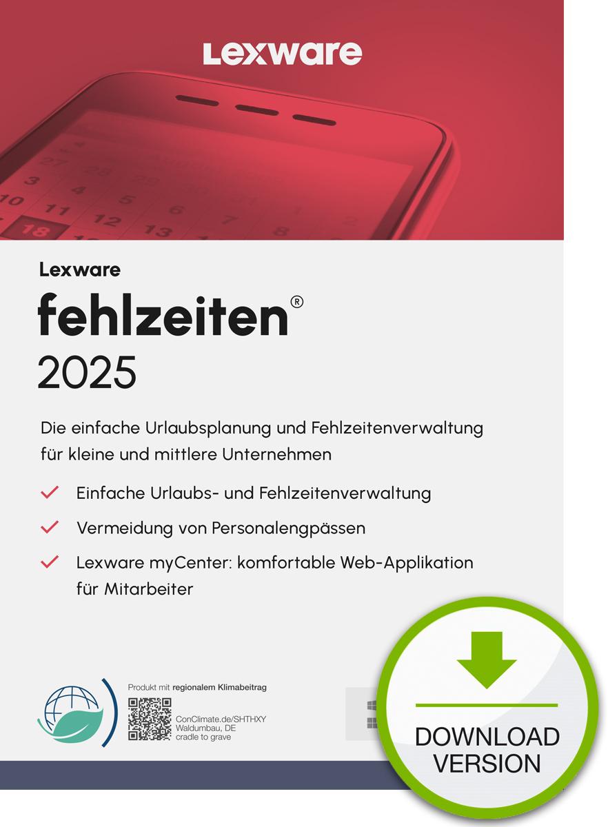 Lexware fehlzeiten 2025 "unbegrenzte Laufzeit" Download Gestione ferie