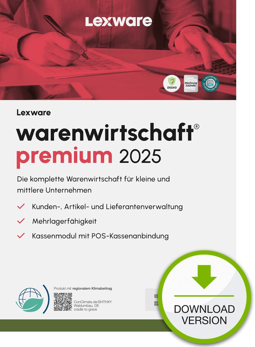 Lexware warenwirtschaft premium 2025 "unbegrenzte Laufzeit" Download Sistema di gestione della merce
