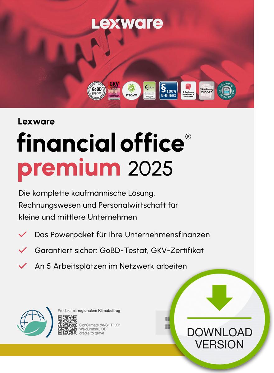 Lexware financial office premium 2025 Download Jahresversion (365-Tage) Contabilità 1 anno/i