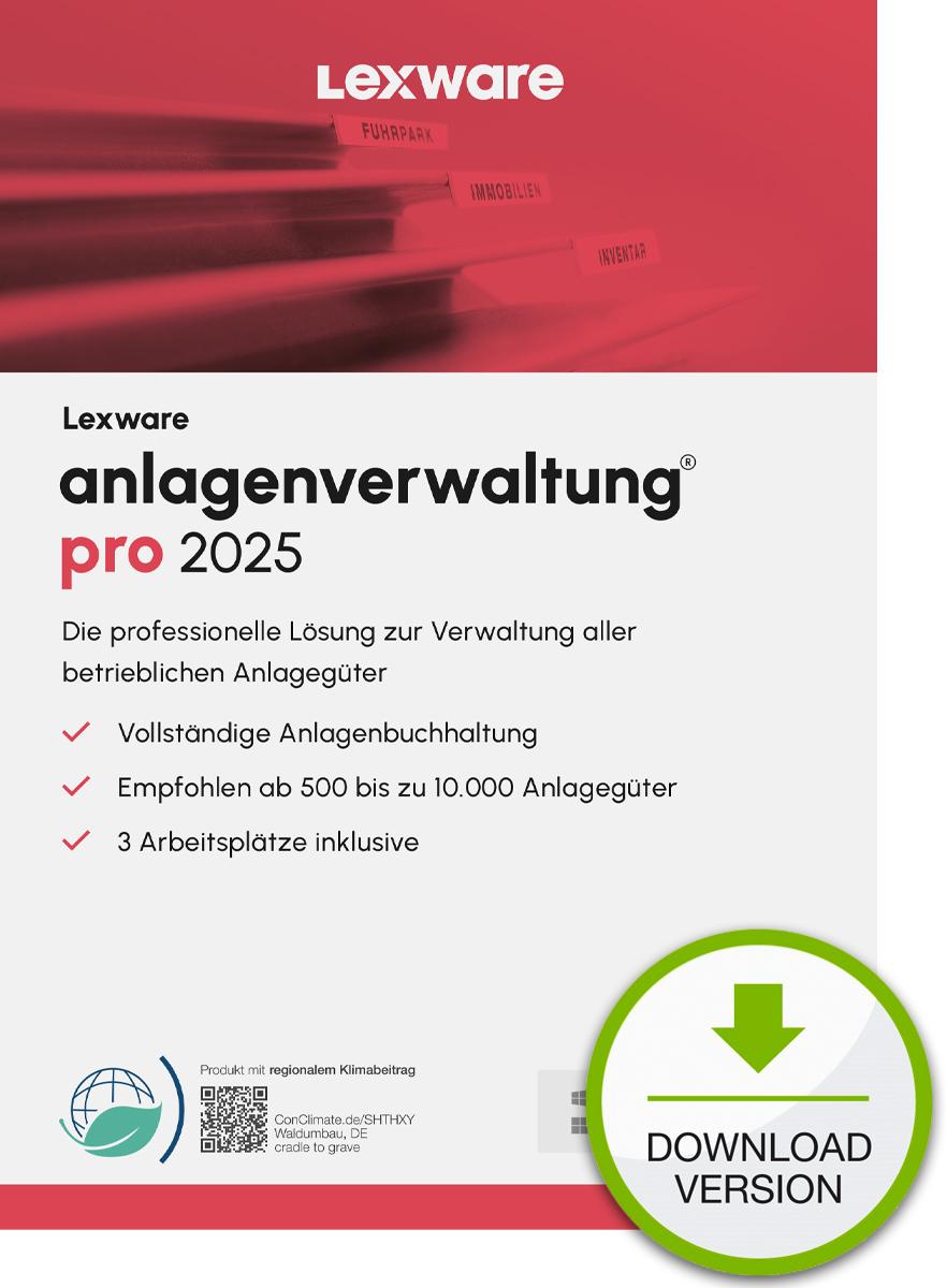 Lexware anlagenverwaltung pro 2025 "unbegrenzte Laufzeit" Download Contabilità 1 anno/i