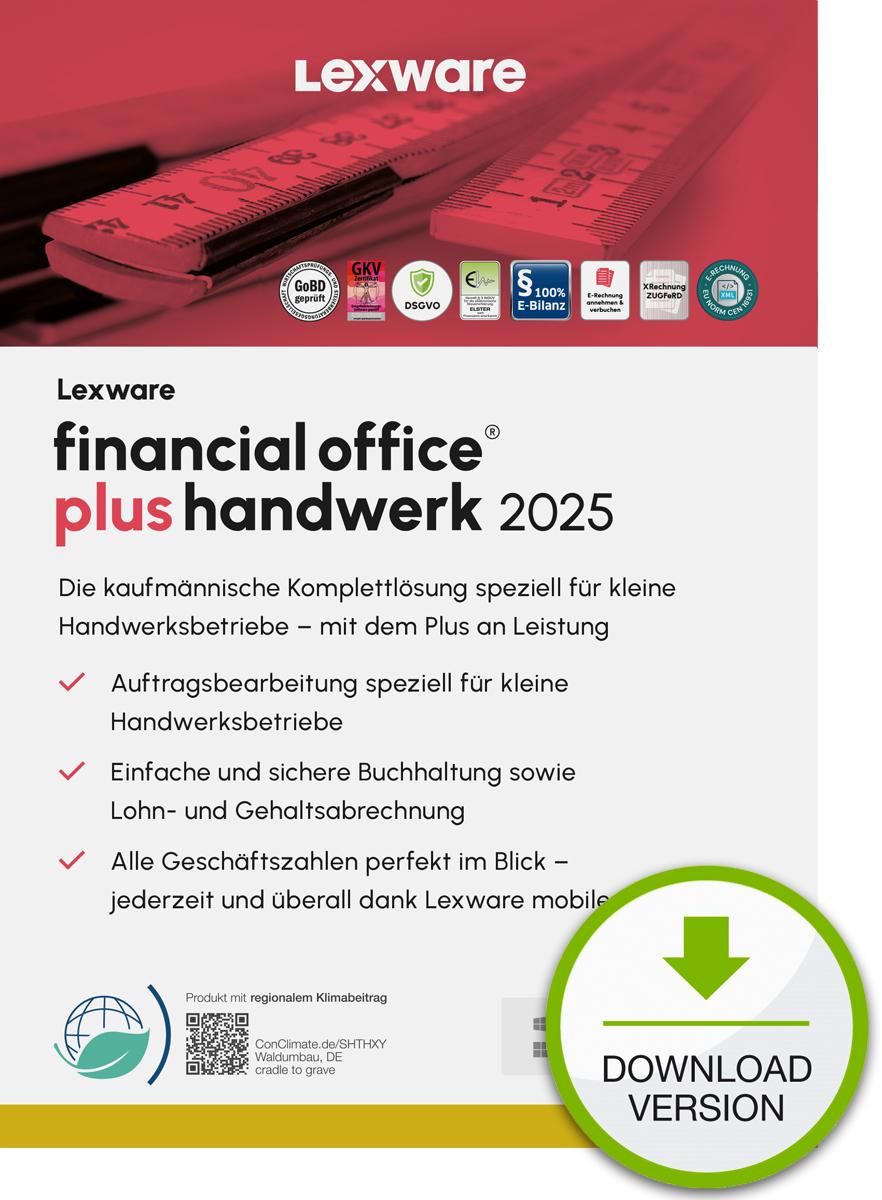 Lexware financial office plus handwerk 2025 "unbegrenzte Laufzeit" Download Contabilità