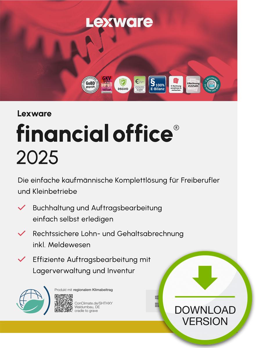 Lexware financial office 2025 Download Jahresversion (365-Tage) Contabilità 1 anno/i