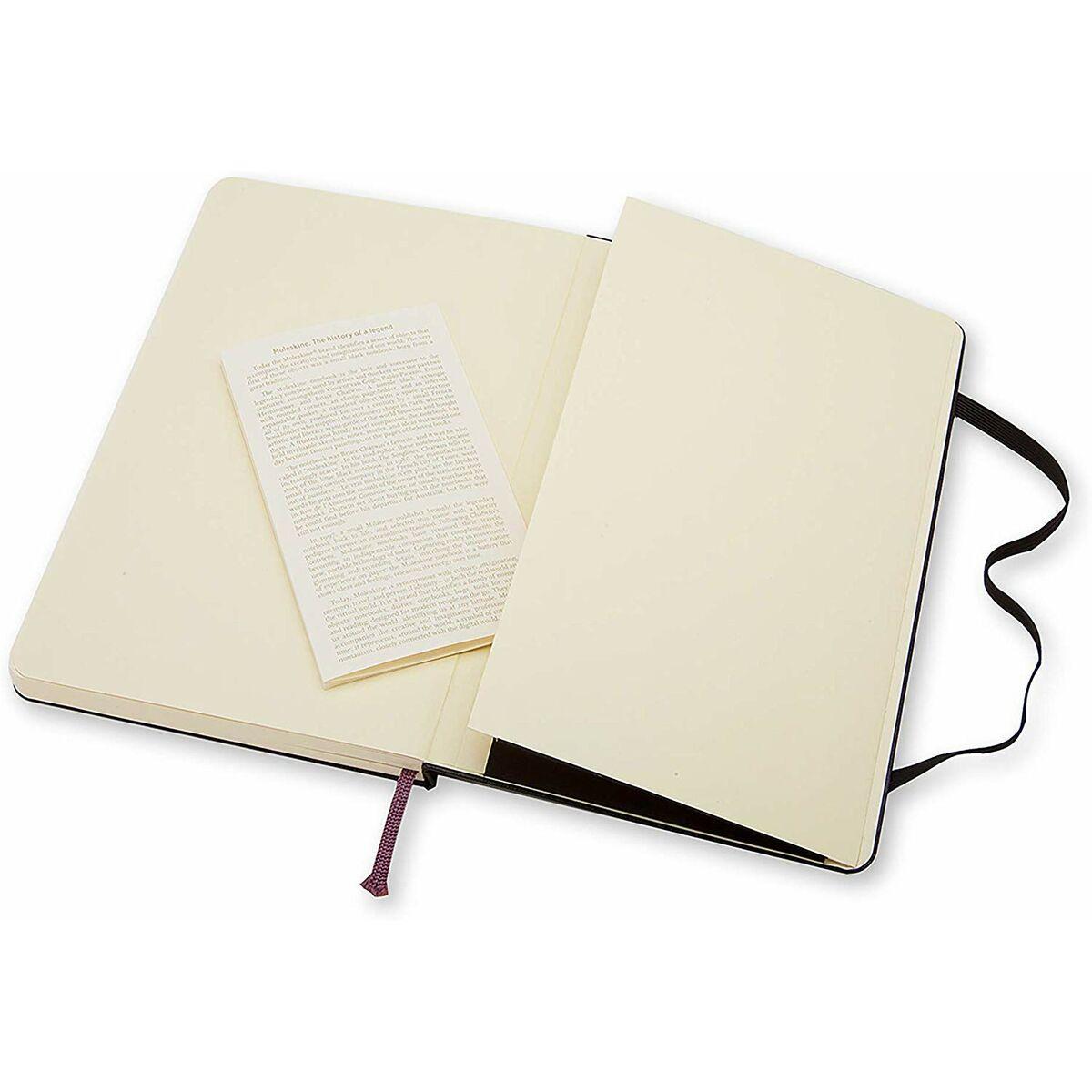 Taccuino a pagina bianca large 13x21 cm copertina rigida Moleskine nero QP062