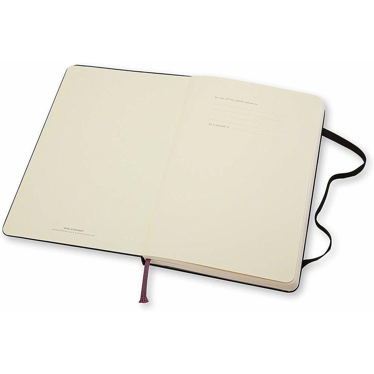 Taccuino a pagina bianca large 13x21 cm copertina rigida Moleskine nero QP062