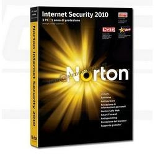 SOFTWARE Antivirus Norton Symantec NIS 2010 - UPGRADE - 3 UTENTI - CD