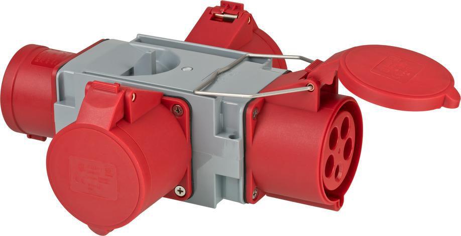Adattatore per presa di corrente Grigio, Rosso