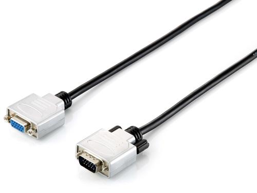 Equip 118855 cavo VGA 15 m VGA (D-Sub) Nero, Argento